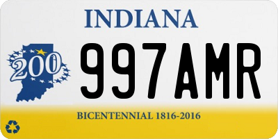 IN license plate 997AMR