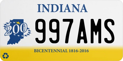 IN license plate 997AMS