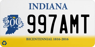 IN license plate 997AMT