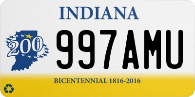 IN license plate 997AMU