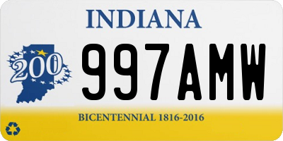 IN license plate 997AMW