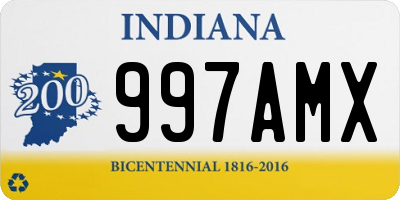 IN license plate 997AMX