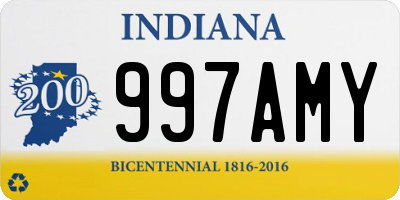 IN license plate 997AMY