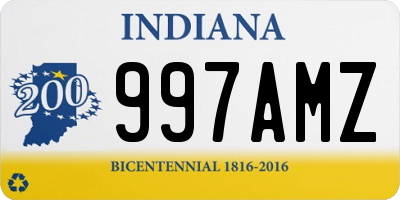 IN license plate 997AMZ