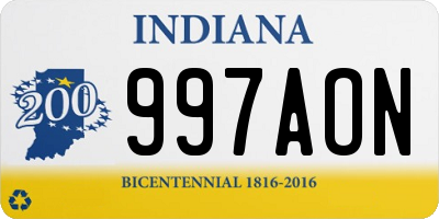 IN license plate 997AON