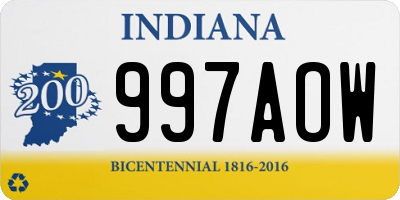 IN license plate 997AOW