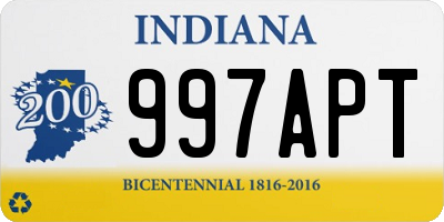 IN license plate 997APT