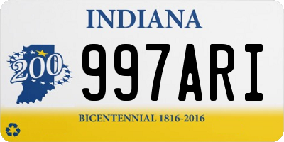 IN license plate 997ARI