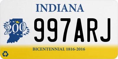 IN license plate 997ARJ