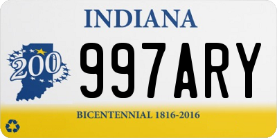 IN license plate 997ARY