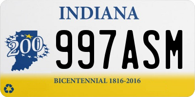 IN license plate 997ASM