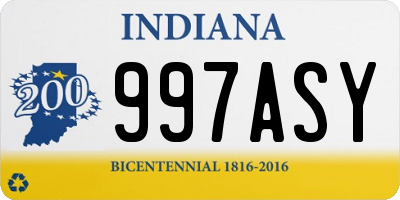IN license plate 997ASY