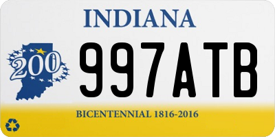 IN license plate 997ATB