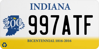 IN license plate 997ATF