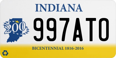 IN license plate 997ATO