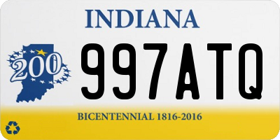 IN license plate 997ATQ