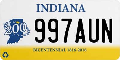 IN license plate 997AUN