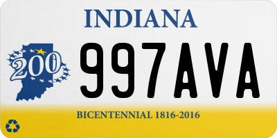 IN license plate 997AVA