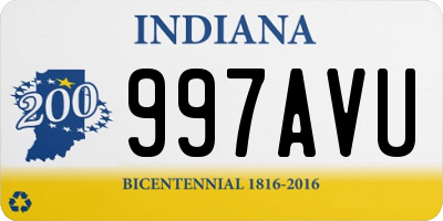 IN license plate 997AVU