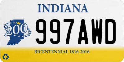 IN license plate 997AWD