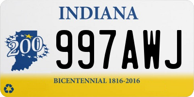 IN license plate 997AWJ