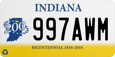 IN license plate 997AWM