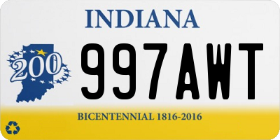 IN license plate 997AWT