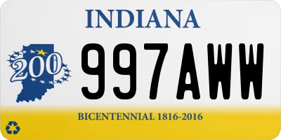 IN license plate 997AWW