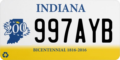 IN license plate 997AYB