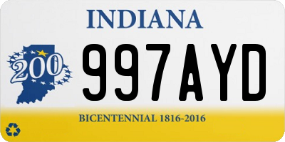 IN license plate 997AYD