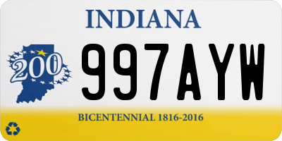 IN license plate 997AYW