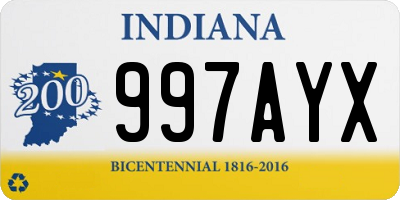 IN license plate 997AYX