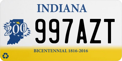 IN license plate 997AZT