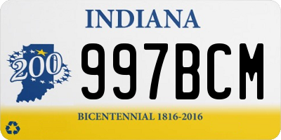 IN license plate 997BCM