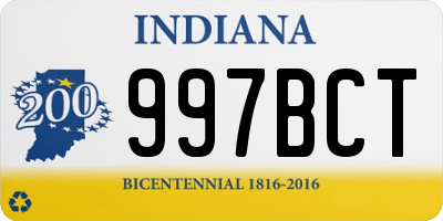 IN license plate 997BCT