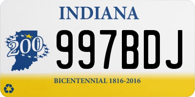 IN license plate 997BDJ