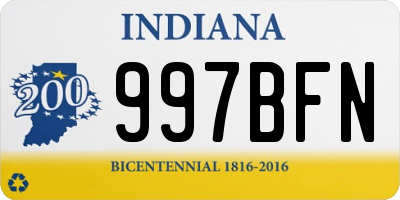 IN license plate 997BFN