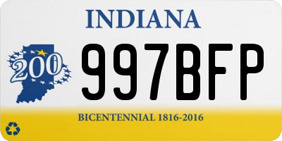 IN license plate 997BFP