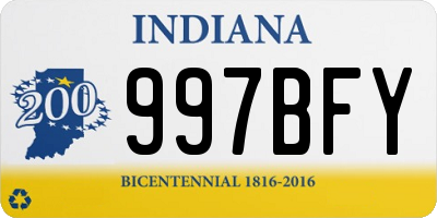 IN license plate 997BFY