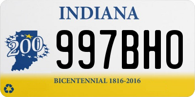 IN license plate 997BHO