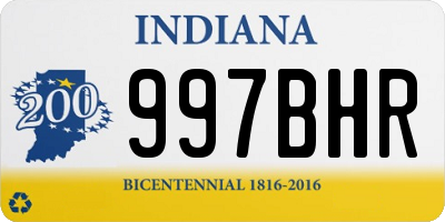 IN license plate 997BHR