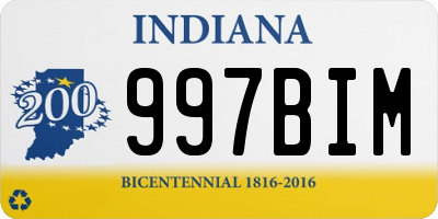 IN license plate 997BIM