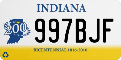 IN license plate 997BJF