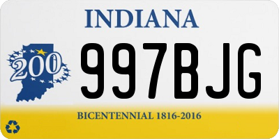 IN license plate 997BJG