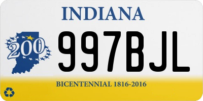 IN license plate 997BJL