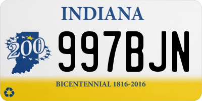 IN license plate 997BJN