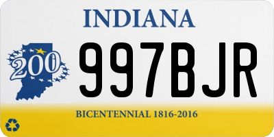 IN license plate 997BJR