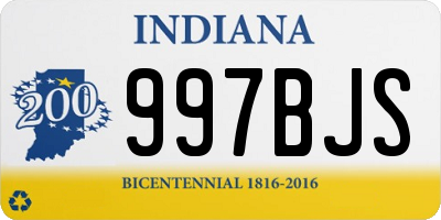 IN license plate 997BJS