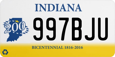 IN license plate 997BJU