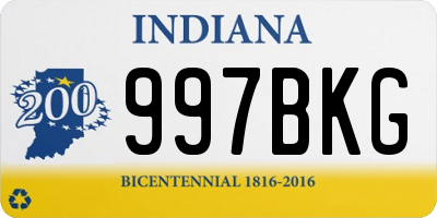 IN license plate 997BKG